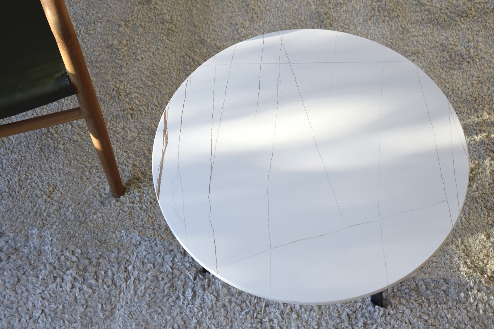 SIDE TABLE N.01 METAL STONE WHITE