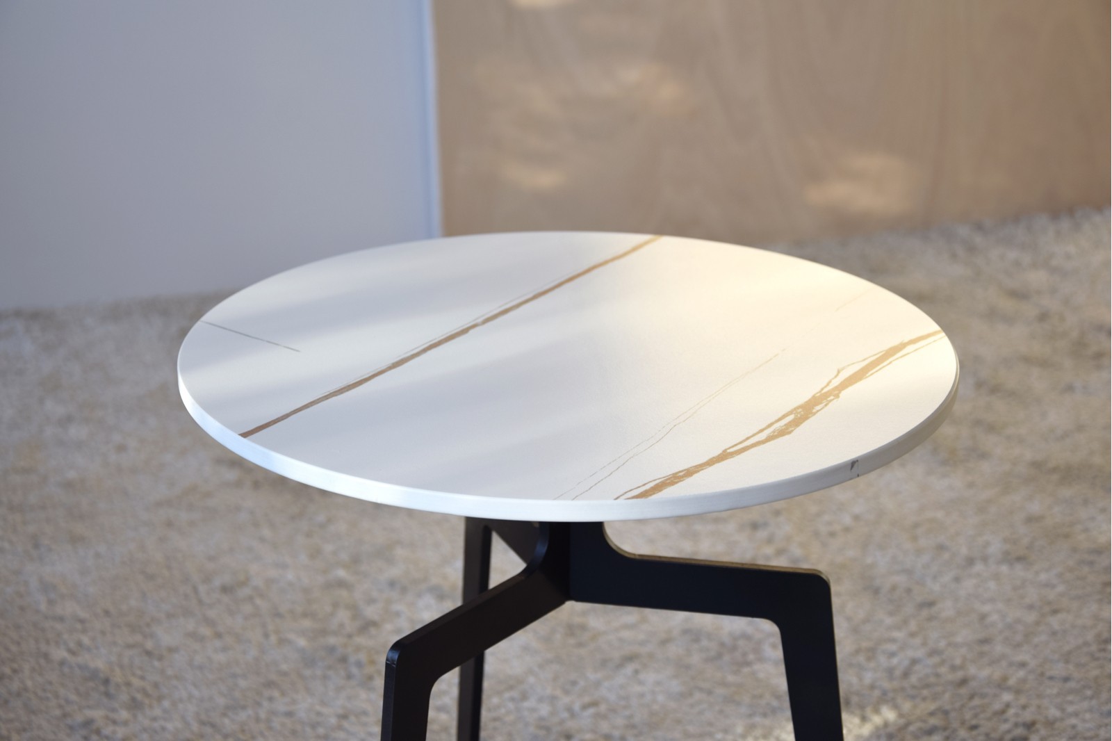SIDE TABLE N.02 METAL STONE WHITE