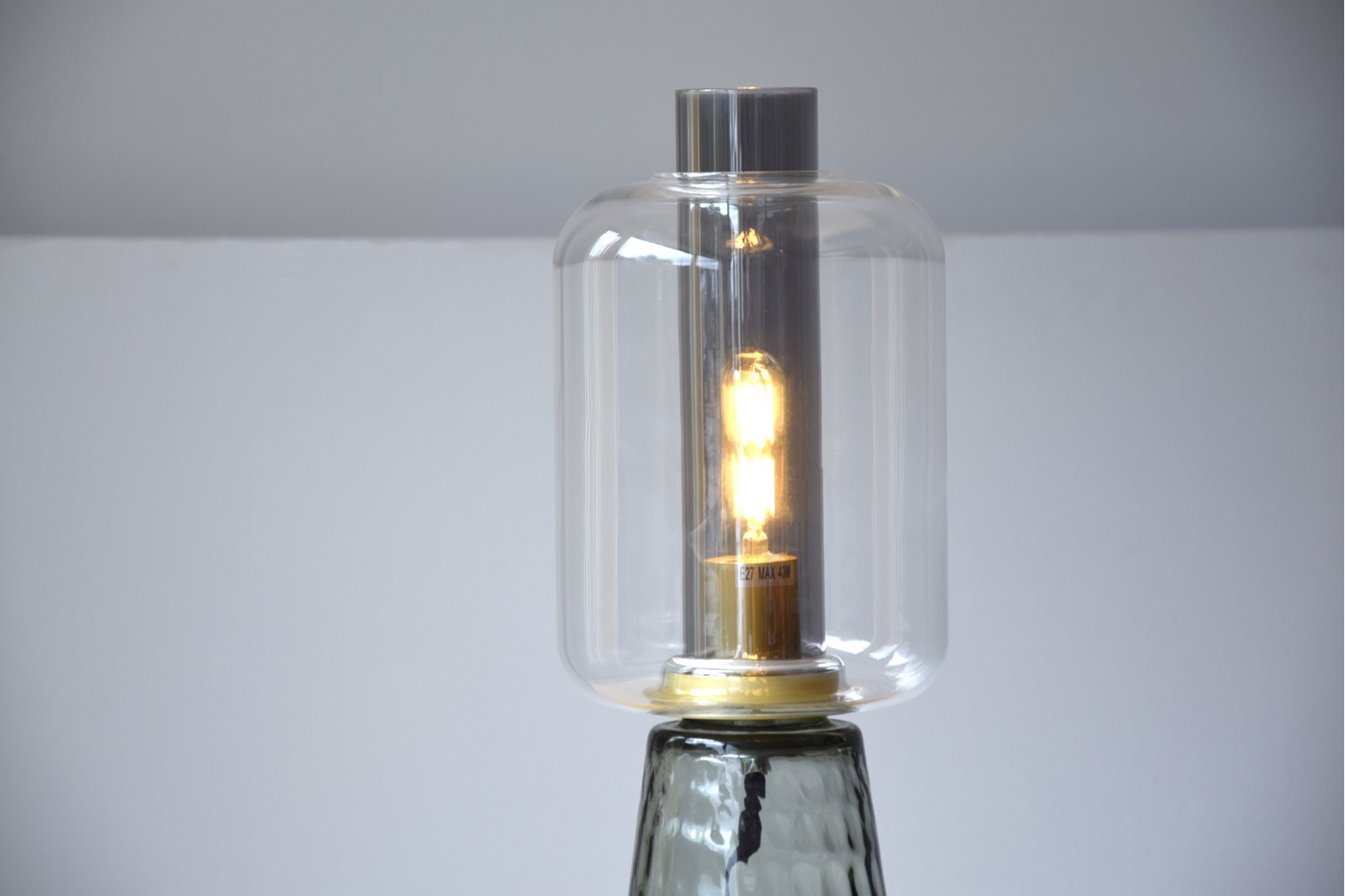TABLE LAMP COLLECTION CANDIL. SMOKY GLASS. LED