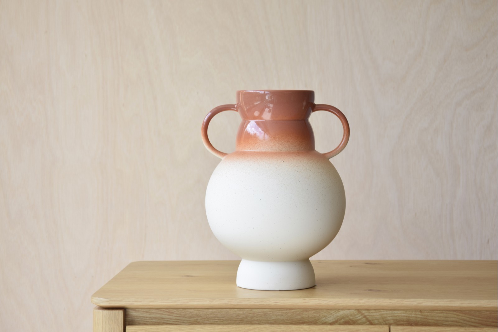 CERAMIC JAR. ÍTACA COLLECTION. BRICK COLOUR. LARGE