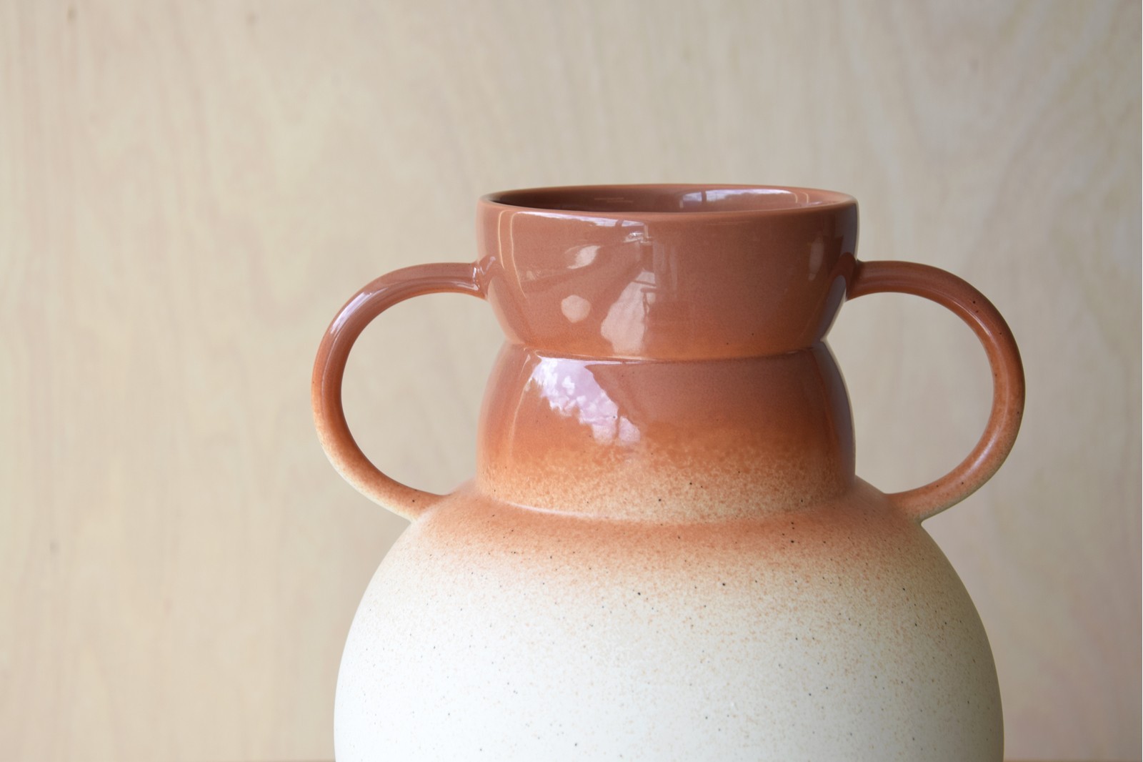 CERAMIC JAR. ÍTACA COLLECTION. BRICK COLOUR. LARGE