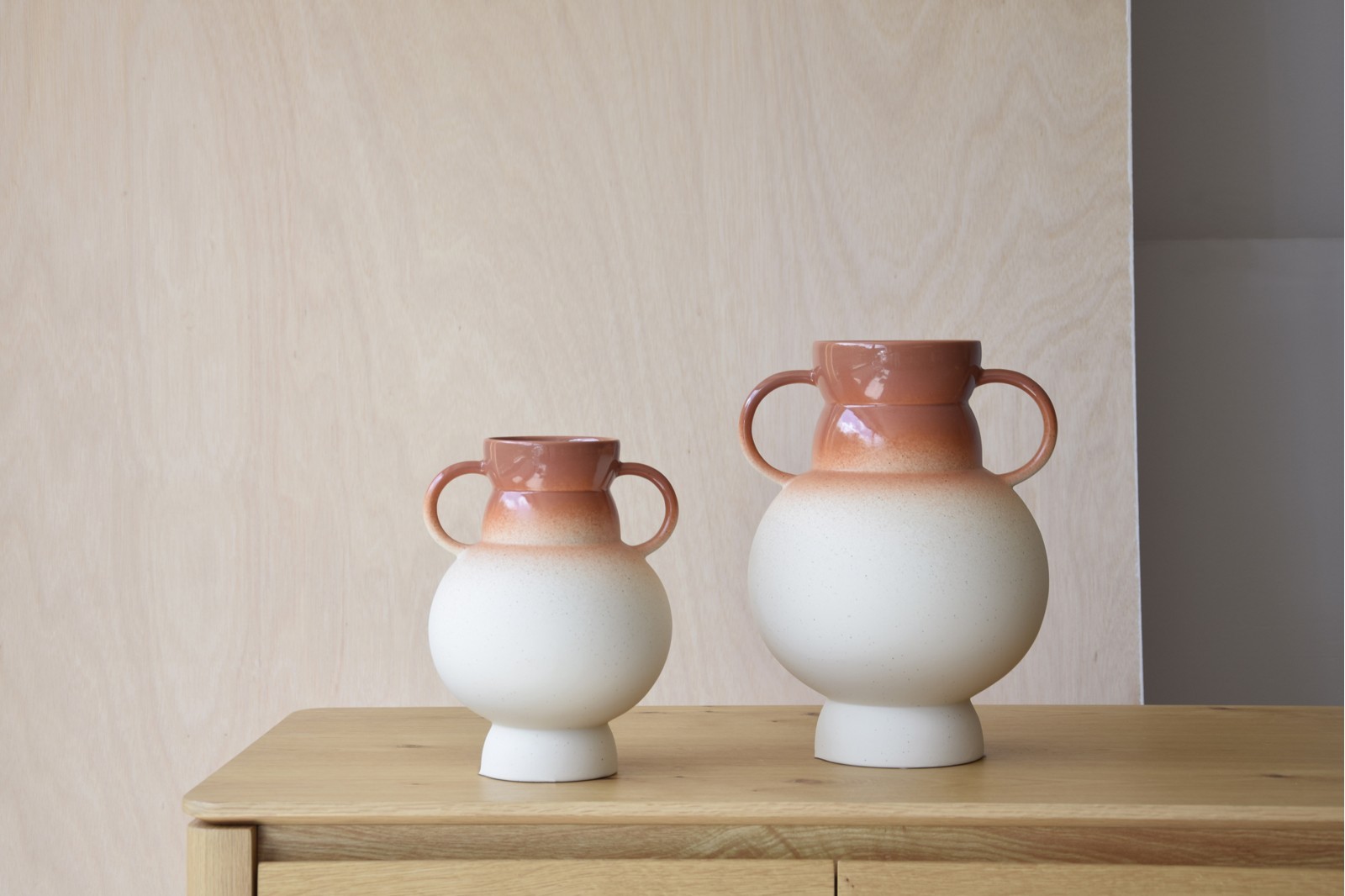 CERAMIC JAR. ÍTACA COLLECTION. BRICK COLOUR. LARGE