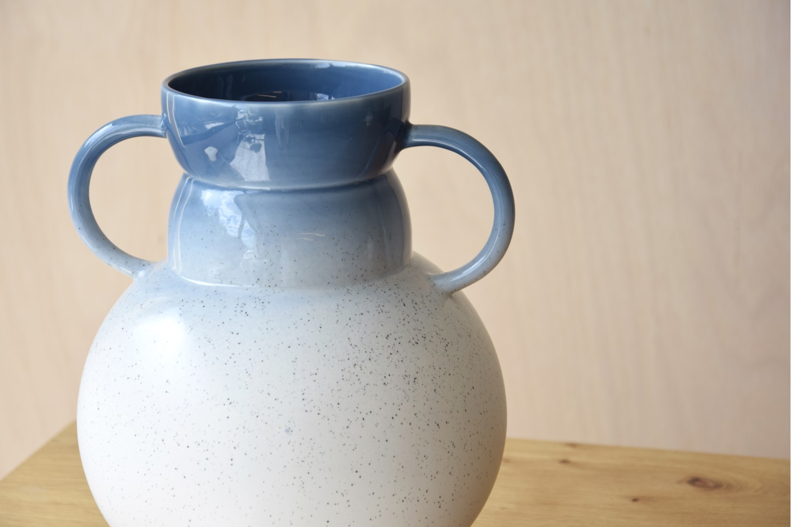 CERAMIC JAR. ÍTACA COLLECTION. BLUE COLOUR. LARGE