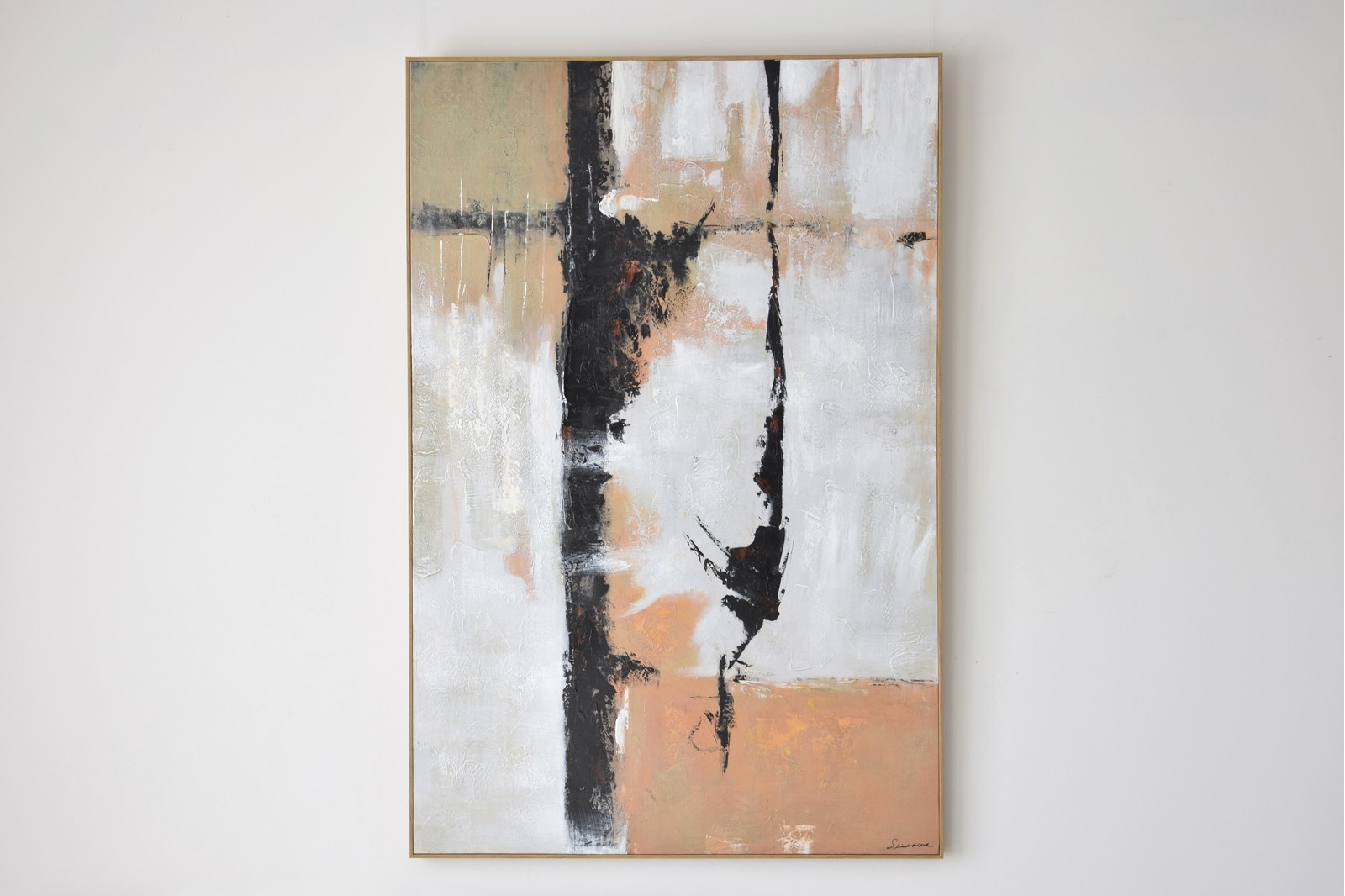 ABSTRACT PAINTING CHASM WITH FRAME