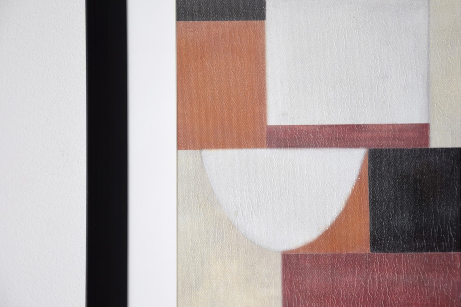 ABSTRACT PAINTING OCHRE GEOMETRY N.3