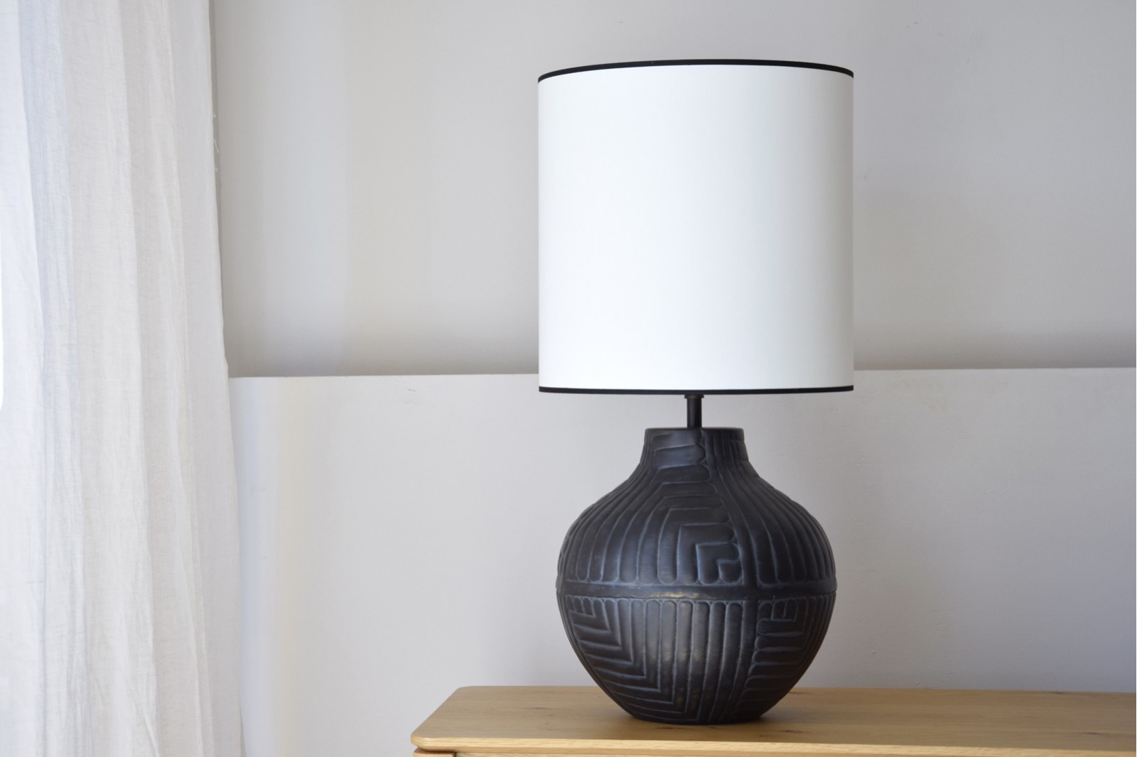 METAL TABLE LAMP N3 WITH SHADE