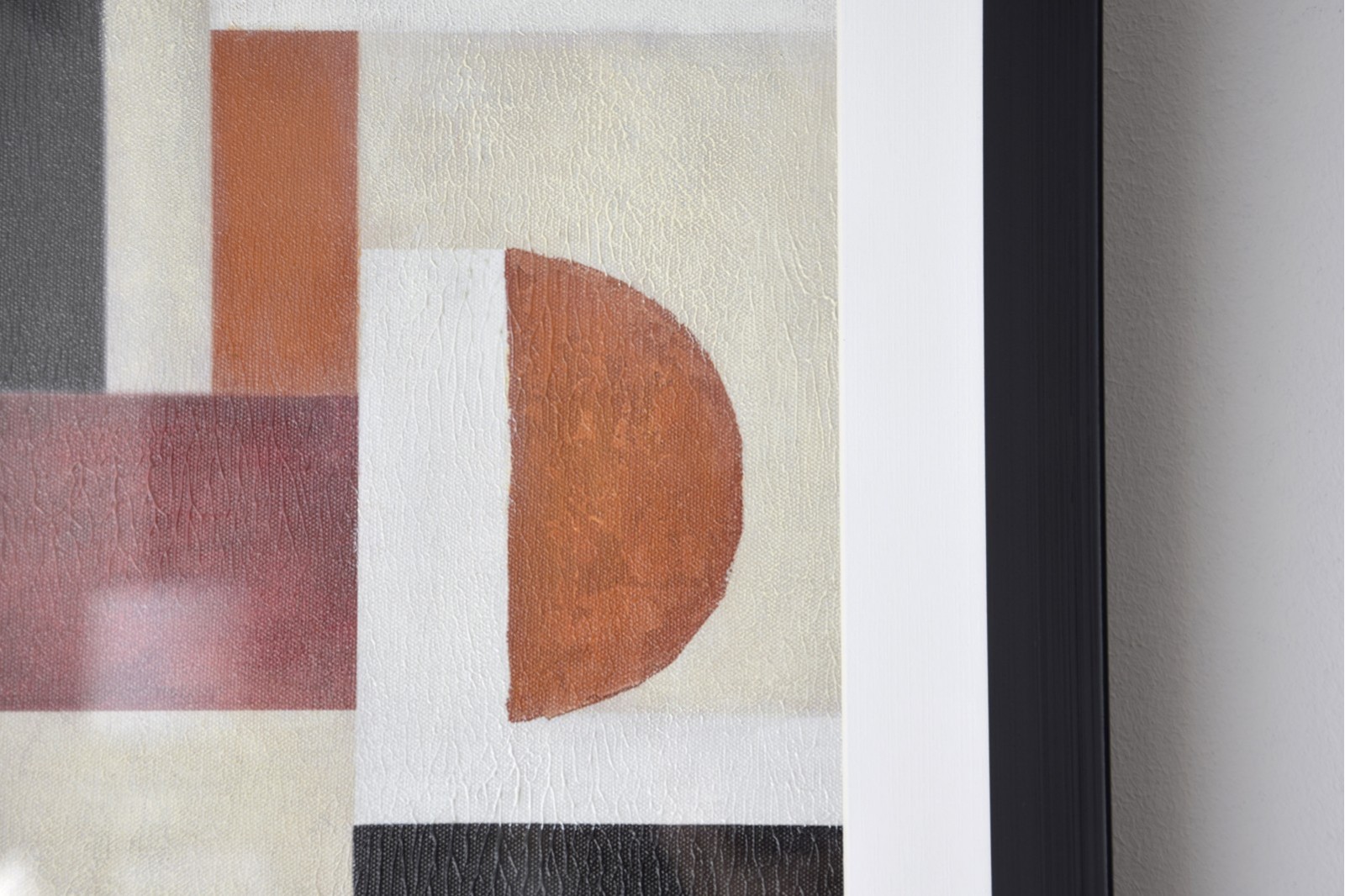 ABSTRACT PAINTING OCHRE GEOMETRY N.1