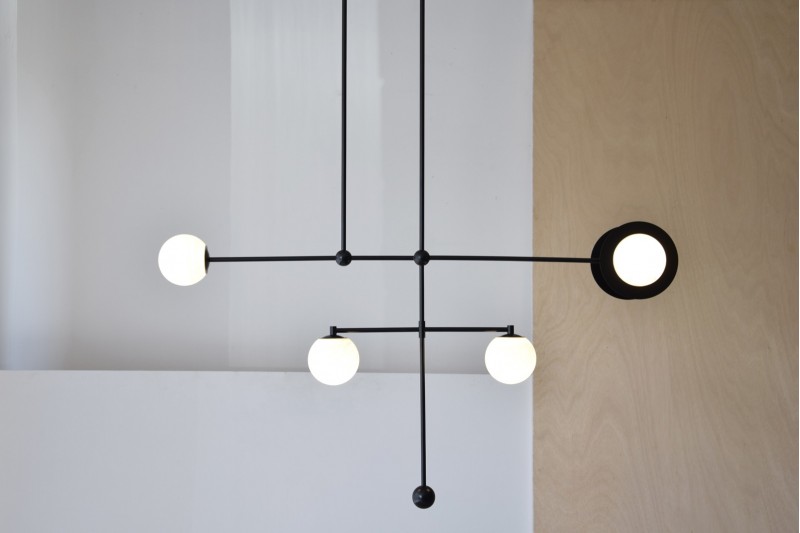 CEILING LAMP LINES. ALABASTER AND METAL.