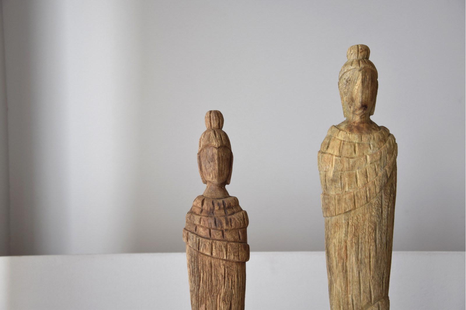 MONK COLLECTION: NATURAL WOOD FIGURE BLACK