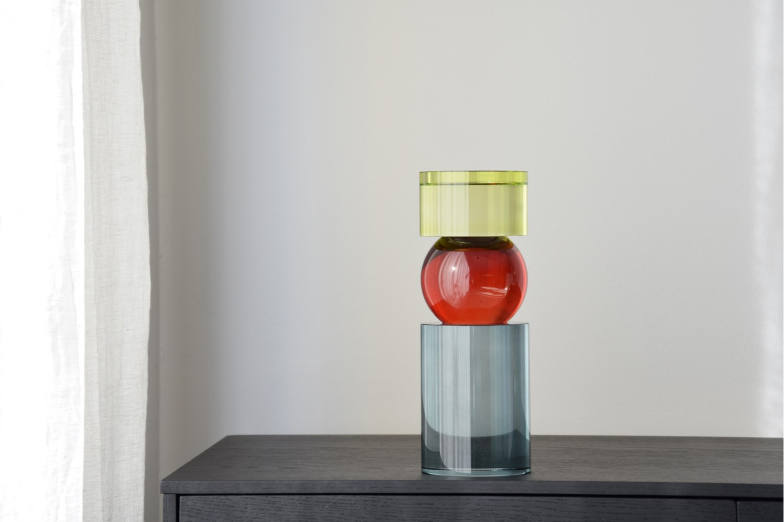 CYLINDER COLLECTION: COLOURED GLASS CANDLE HOLDERS