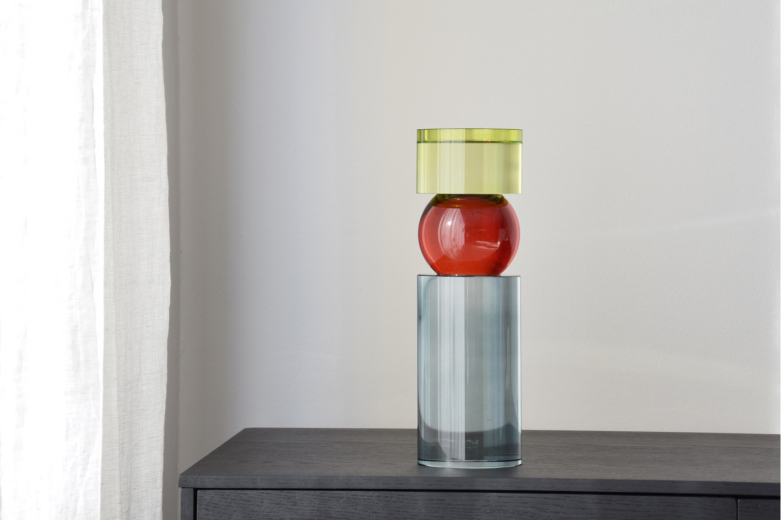 CYLINDER COLLECTION: COLOURED GLASS CANDLE HOLDERS