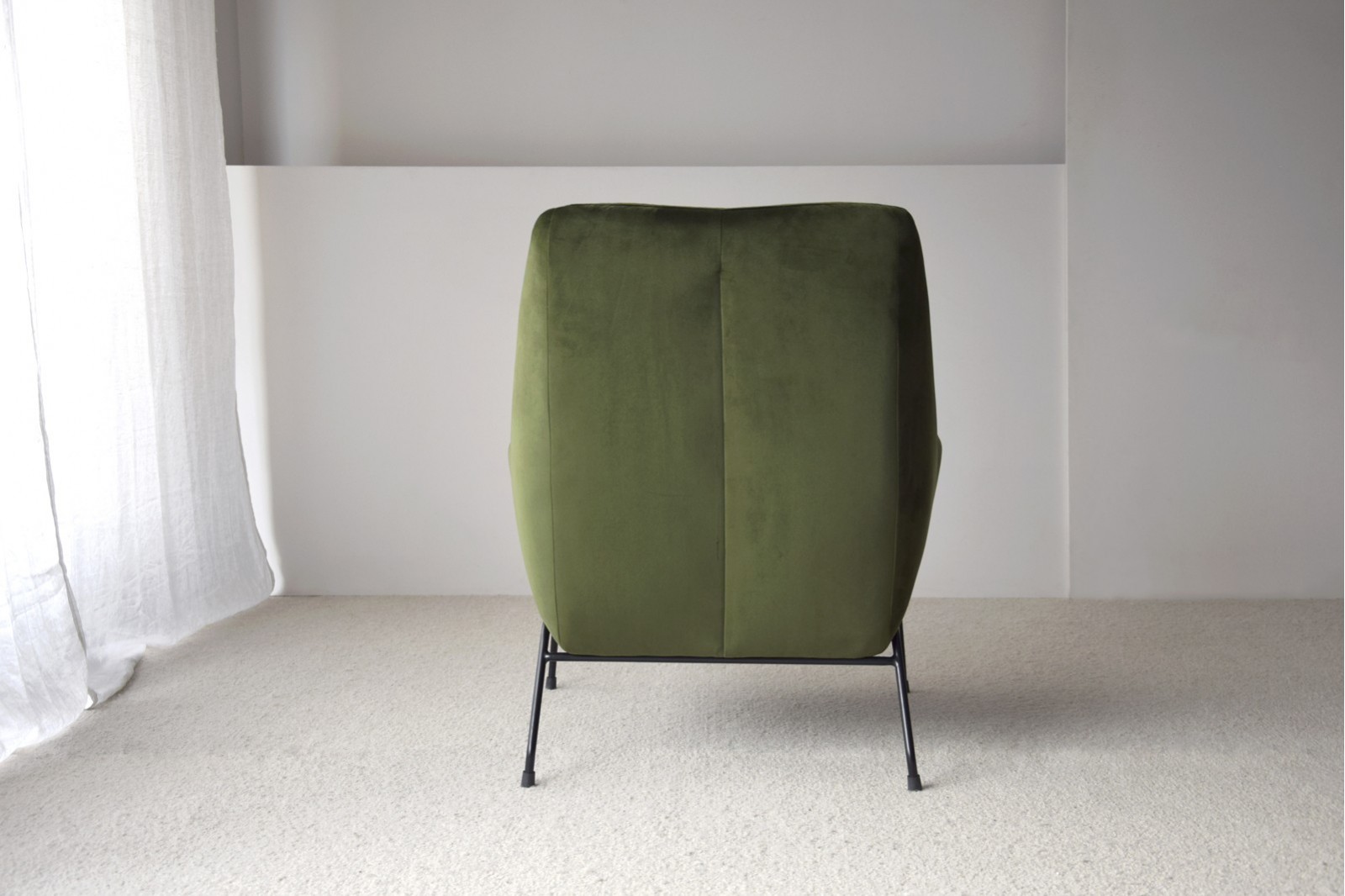 FAUTEUIL EN VELOURS VERT FONCÉ