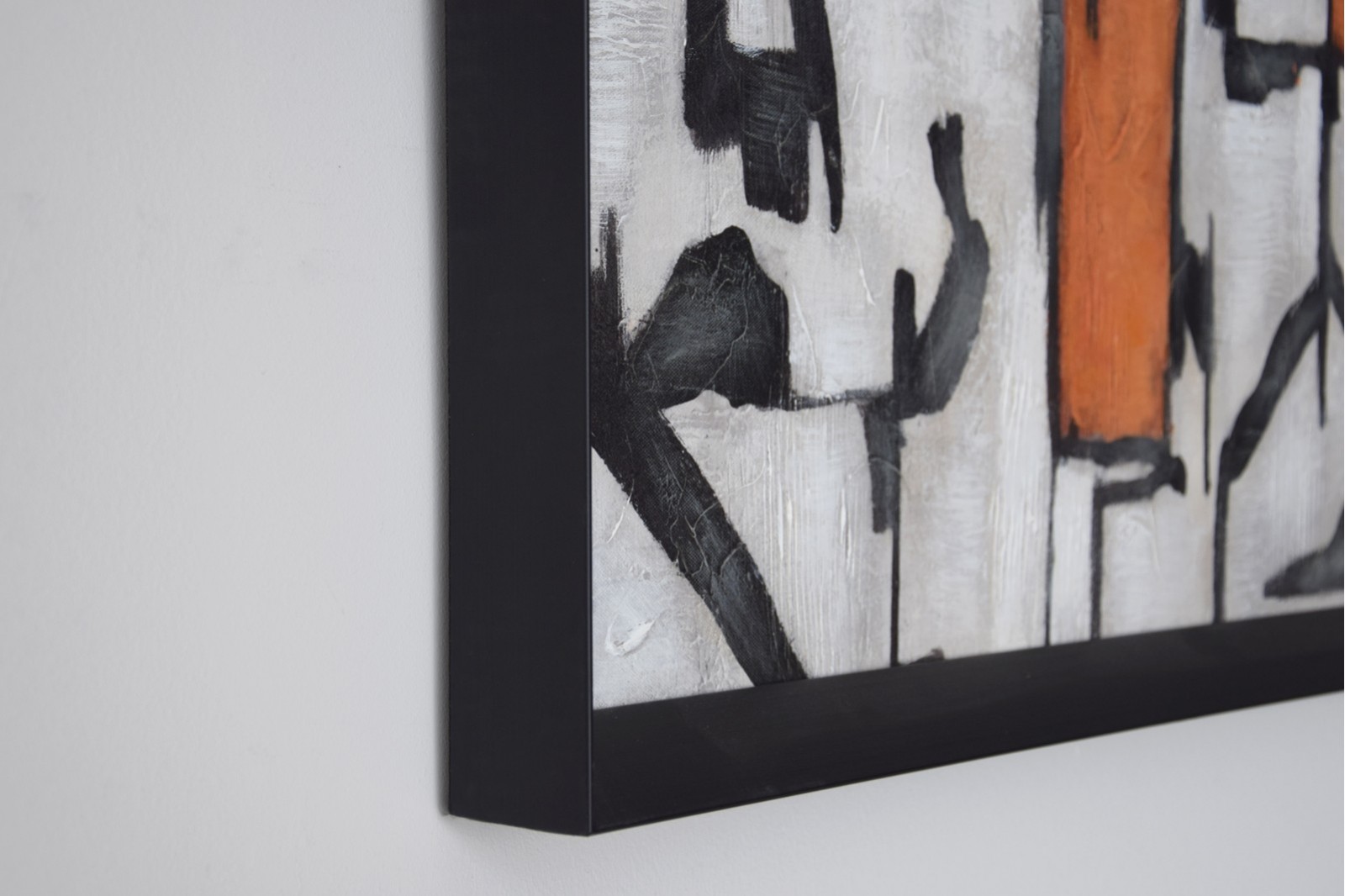 ABSTRACT PAINTING LABYRINTH N1. BLACK FRAME