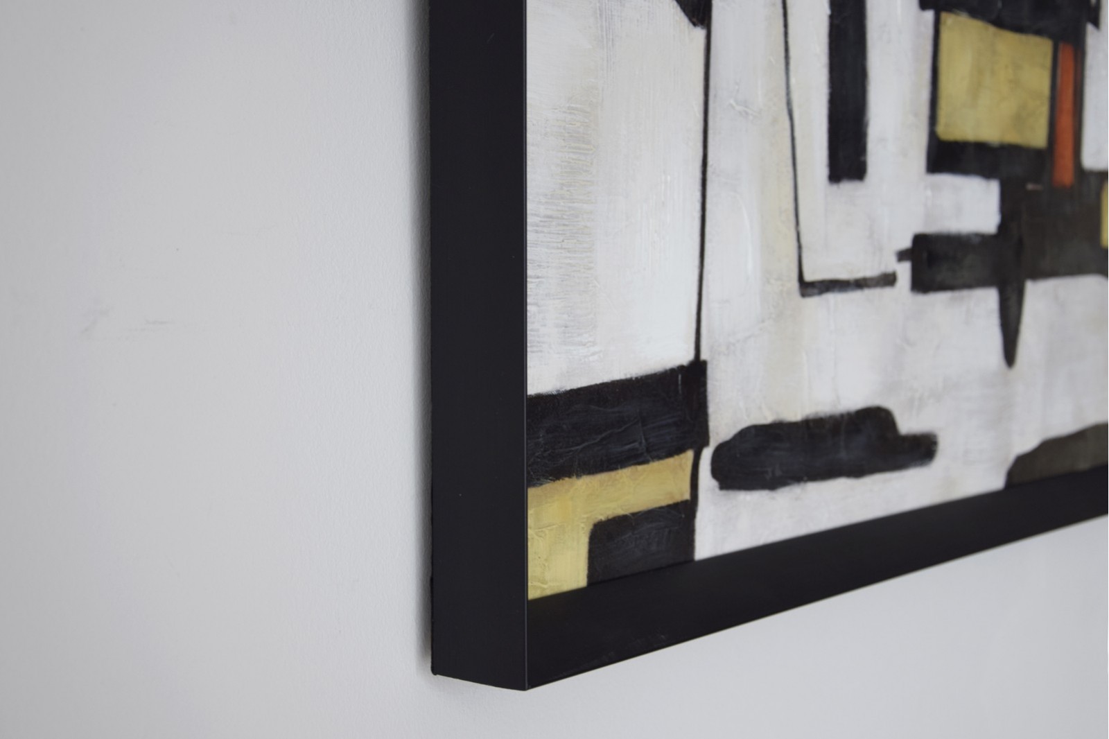 ABSTRACT PAINTING LABYRINTH N2. BLACK FRAME