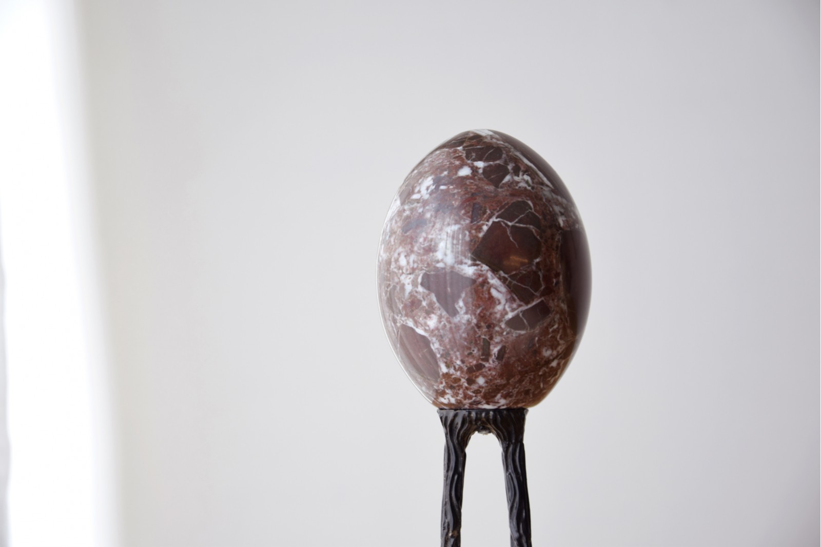 EGG COLLECTION: MARBLE AND METAL SCULPTURE