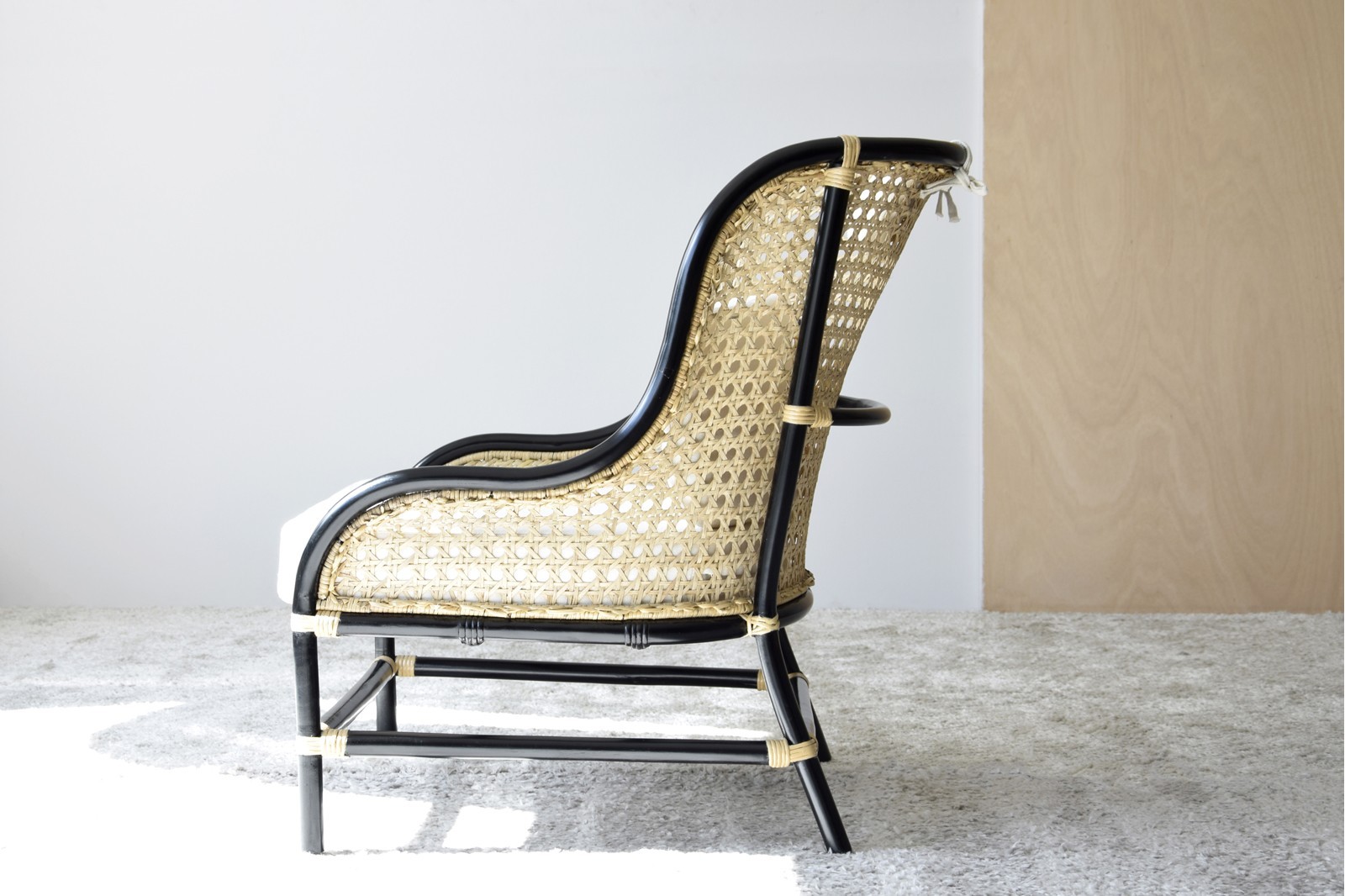 CHAISE ELENA EN ROTIN AVEC COUSSIN