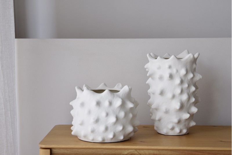 COLLECTION SOLEIL BLANC : VASES EN CÉRAMIQUE