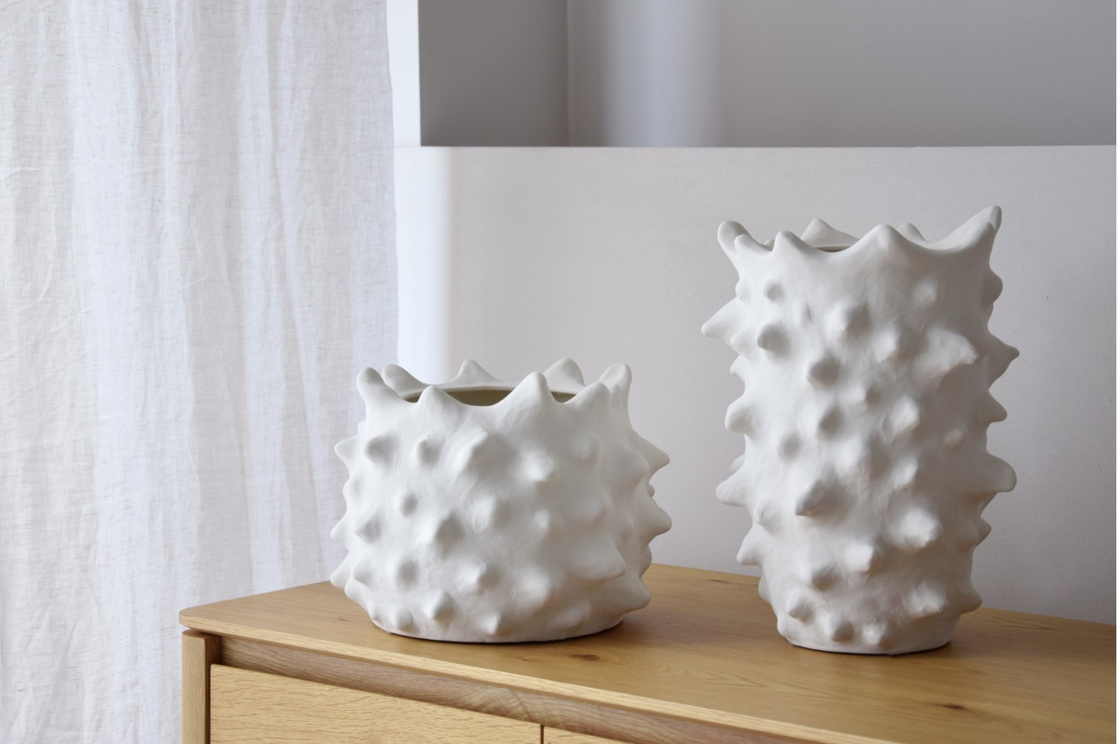 COLLECTION SOLEIL BLANC : VASES EN CÉRAMIQUE