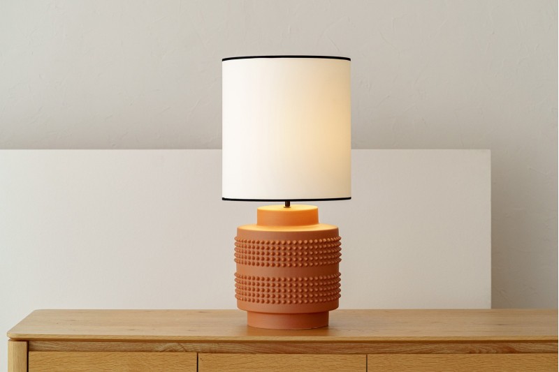 TABLE CERAMIC LAMP SOHO. DARK TILE COLOUR