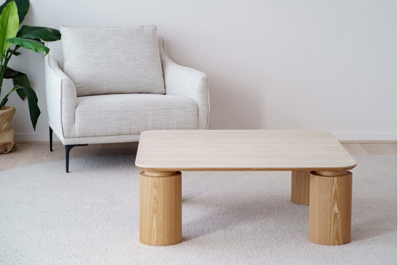 COFFEE TABLE LINE. CERAMIC TOP AND ASH