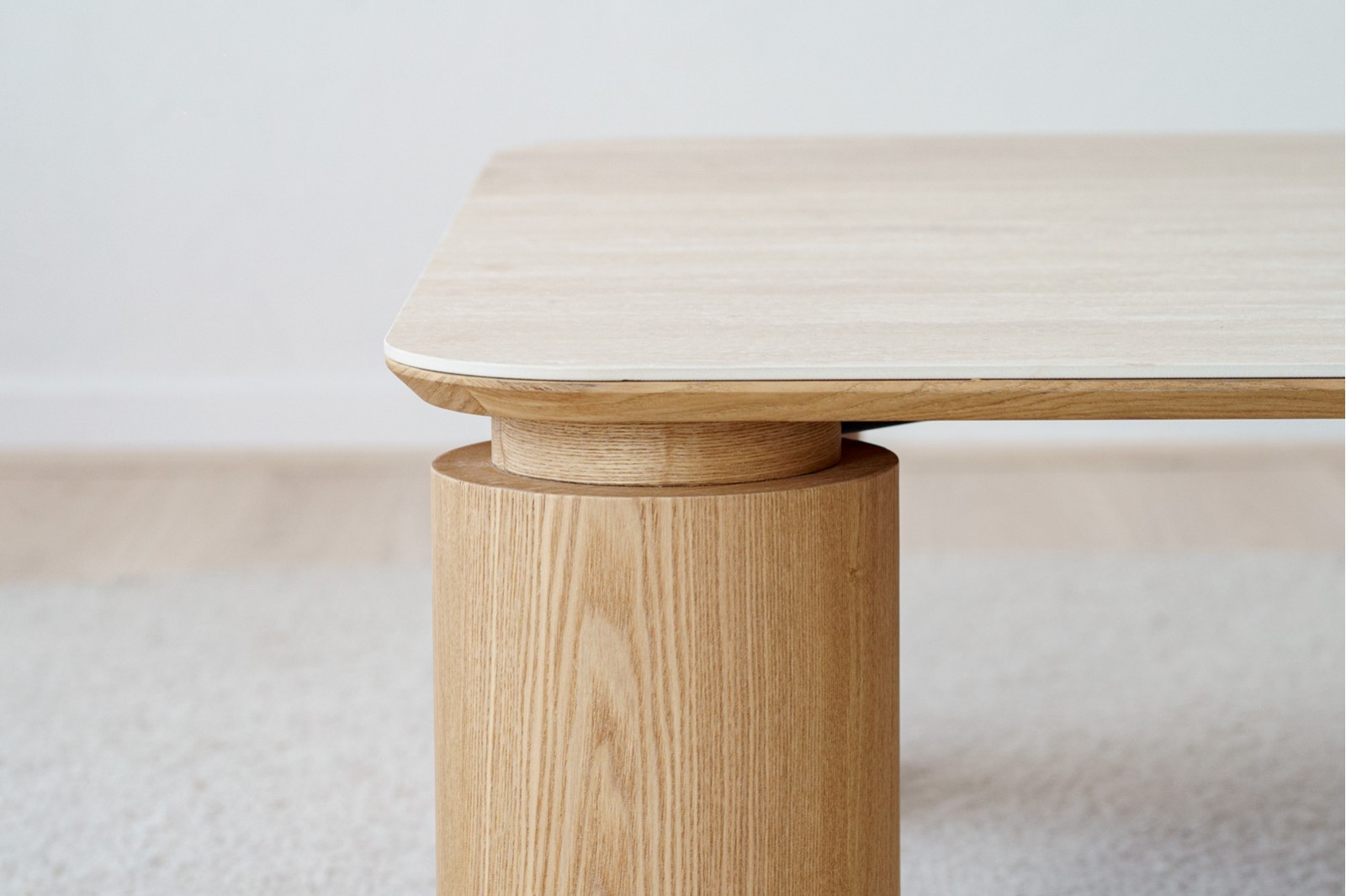 COFFEE TABLE LINE. CERAMIC TOP AND ASH