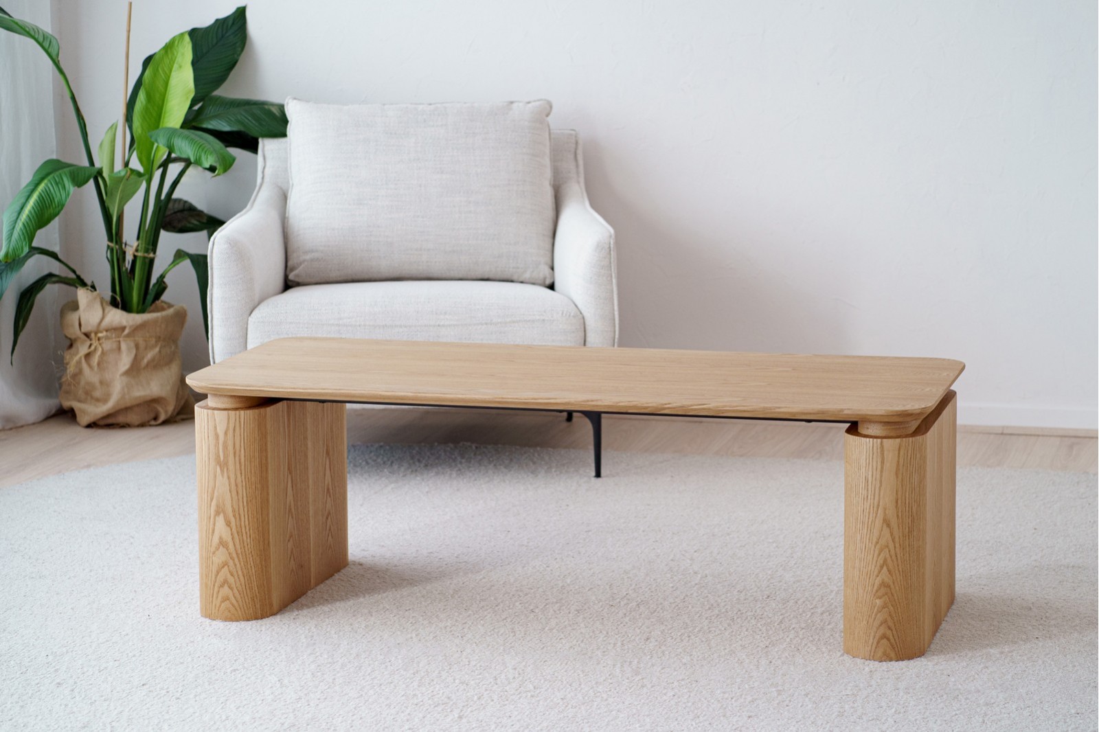 COFFEE TABLE LINE. NATURAL ASH