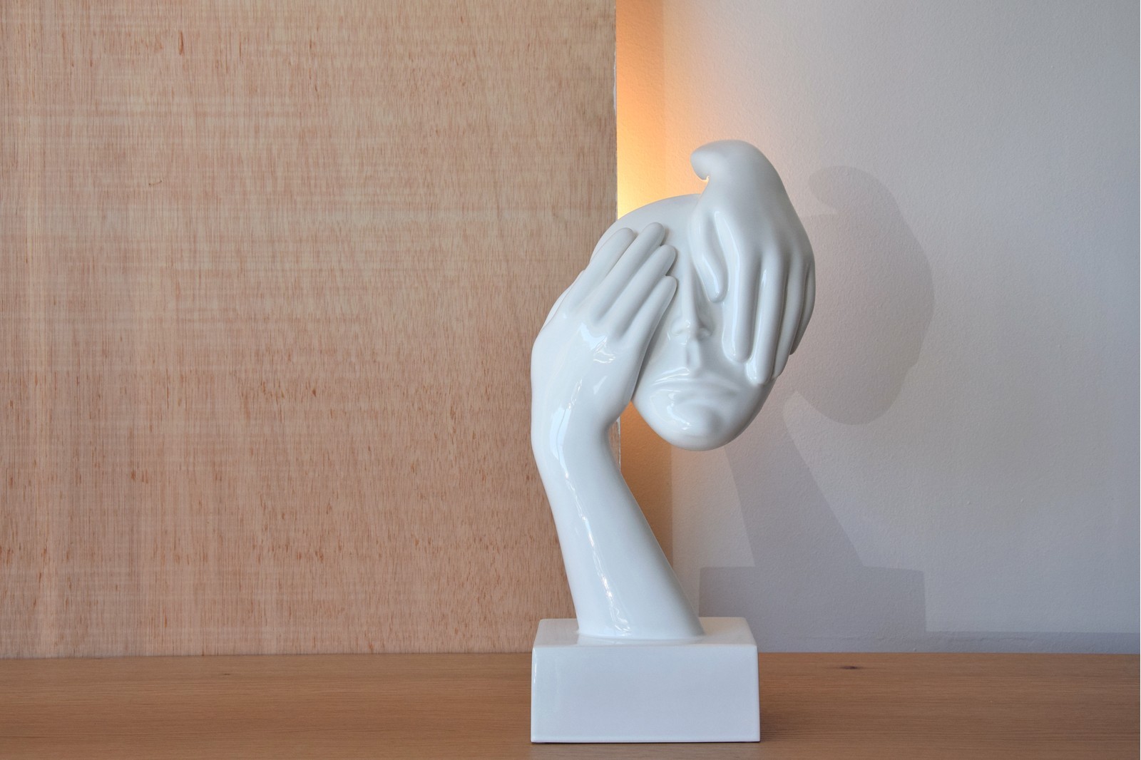 VISAGE MASCULIN.SCULPTURE EN CÉRAMIQUE