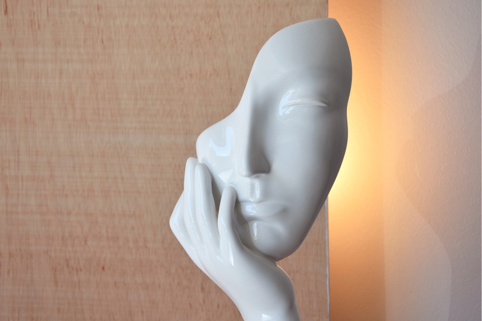 VISAGE MASCULIN.SCULPTURE EN CÉRAMIQUE