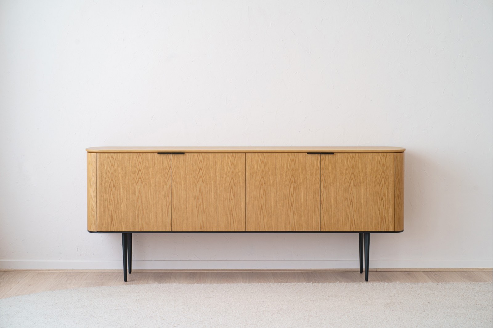 SIDEBOARD NEO. OAK AND MATT BLACK METAL