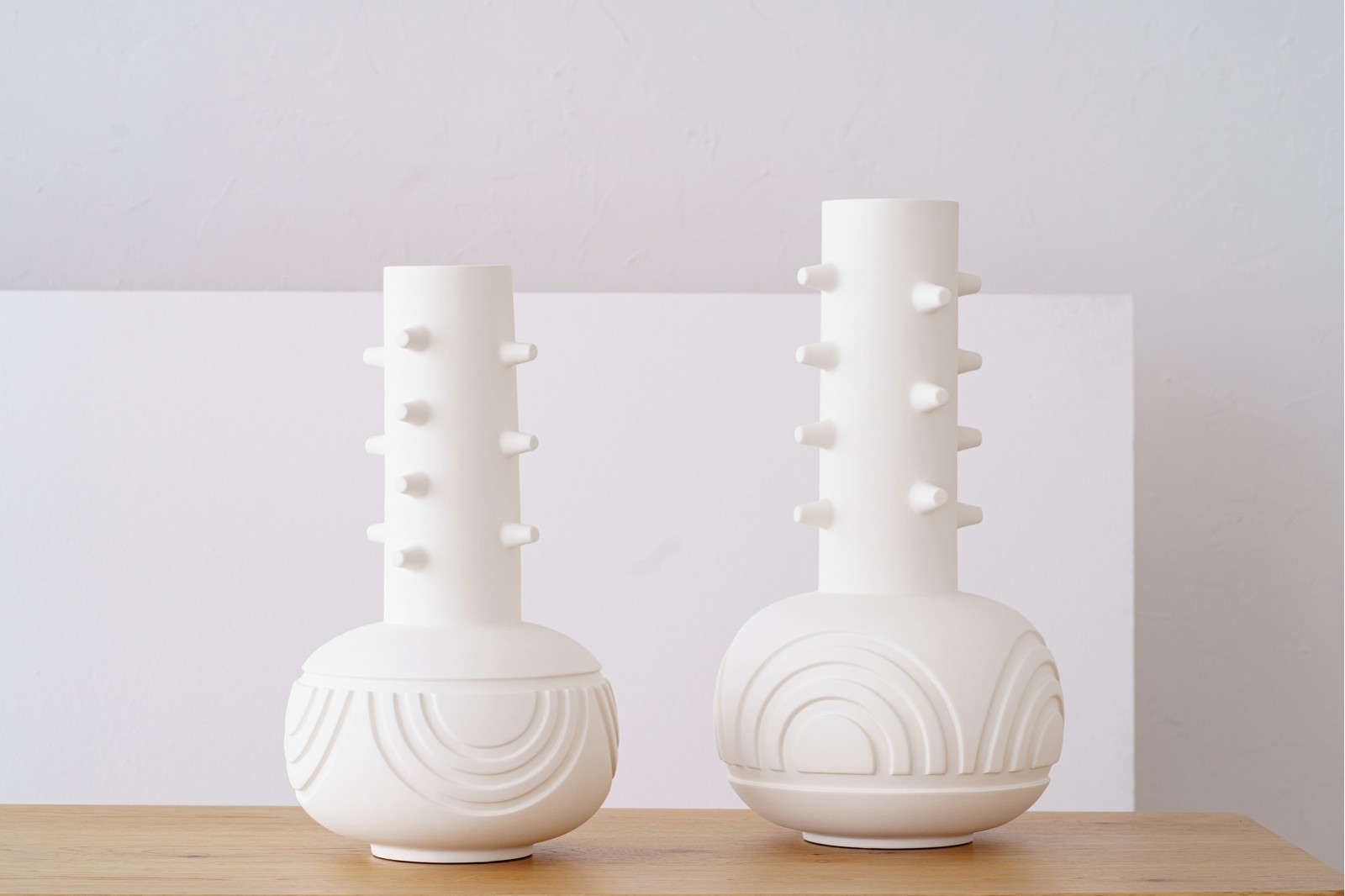 COLLECTION NIM : VASES EN CÉRAMIQUE BLANC MAT