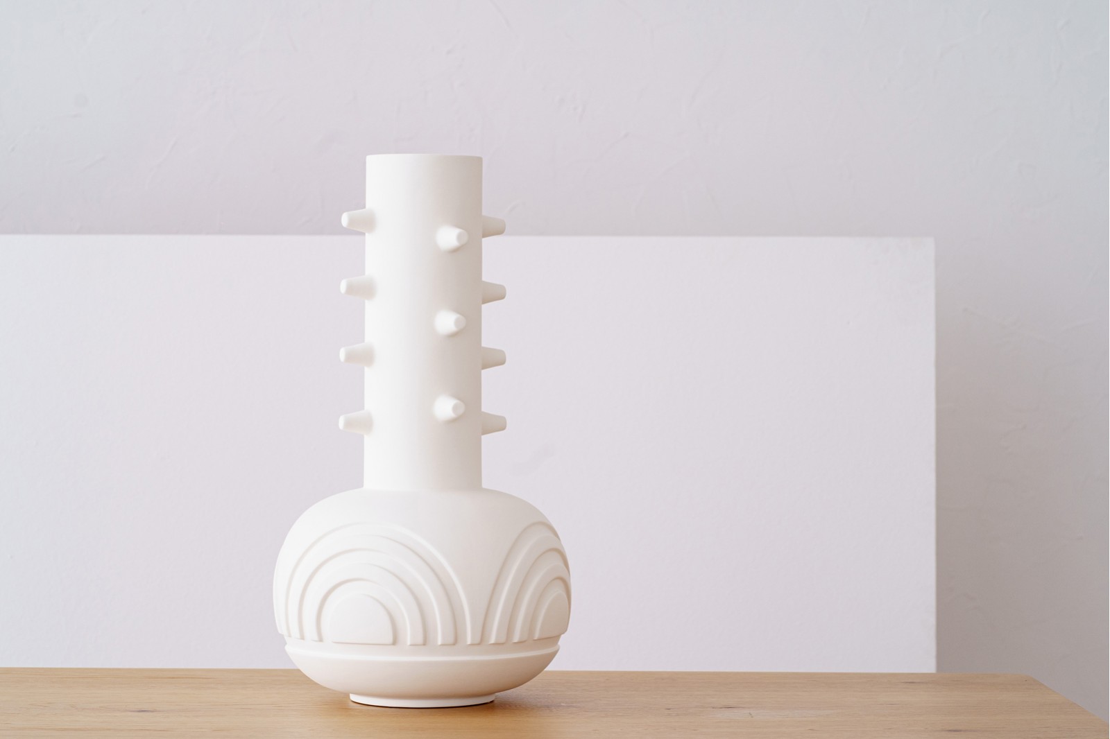 COLLECTION NIM : VASES EN CÉRAMIQUE BLANC MAT