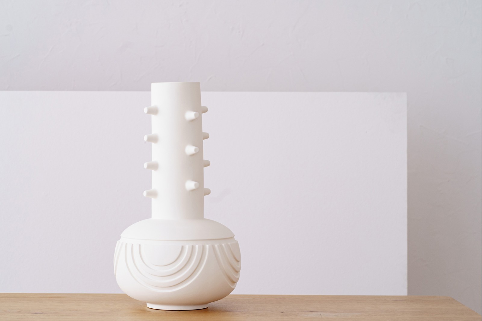 COLLECTION NIM : VASES EN CÉRAMIQUE BLANC MAT