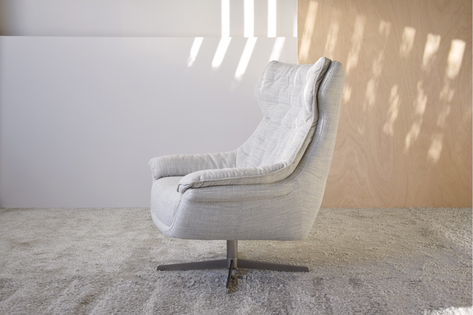 FAUTEUIL PIVOTANT DENIM TONS BEIGE