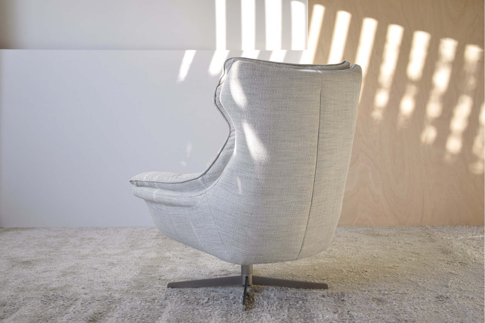 FAUTEUIL PIVOTANT DENIM TONS BEIGE