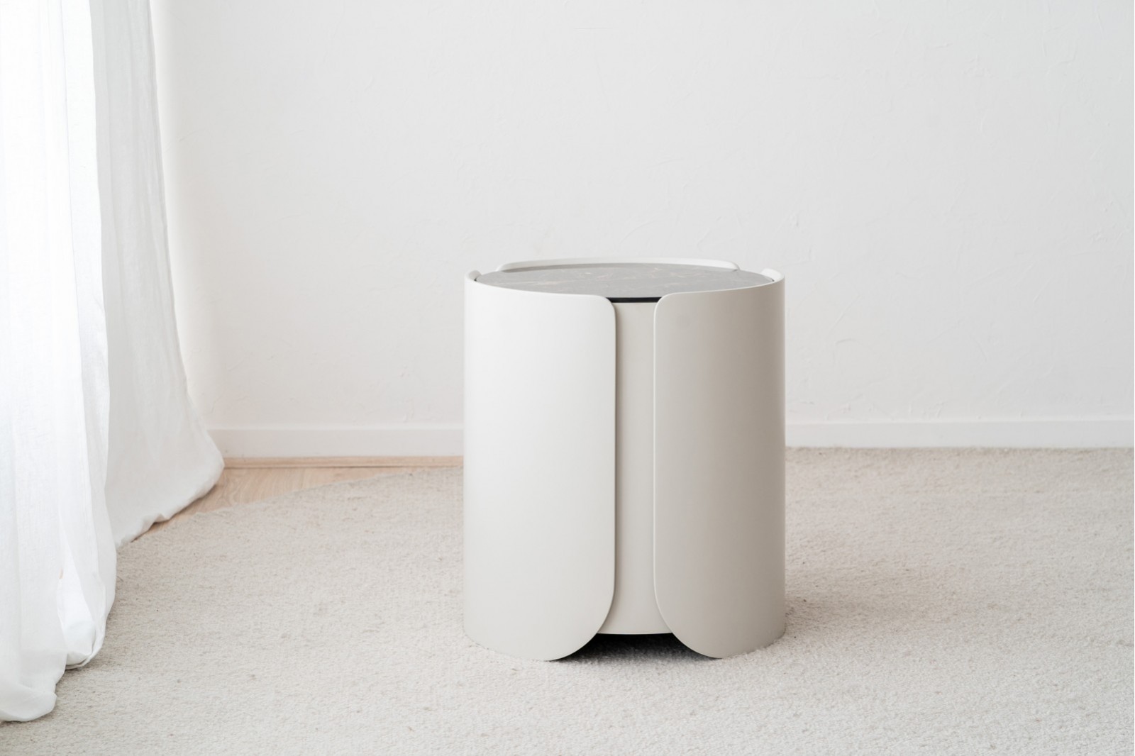 SIDE TABLE N.50. GREY AND CERAMIC TOP.