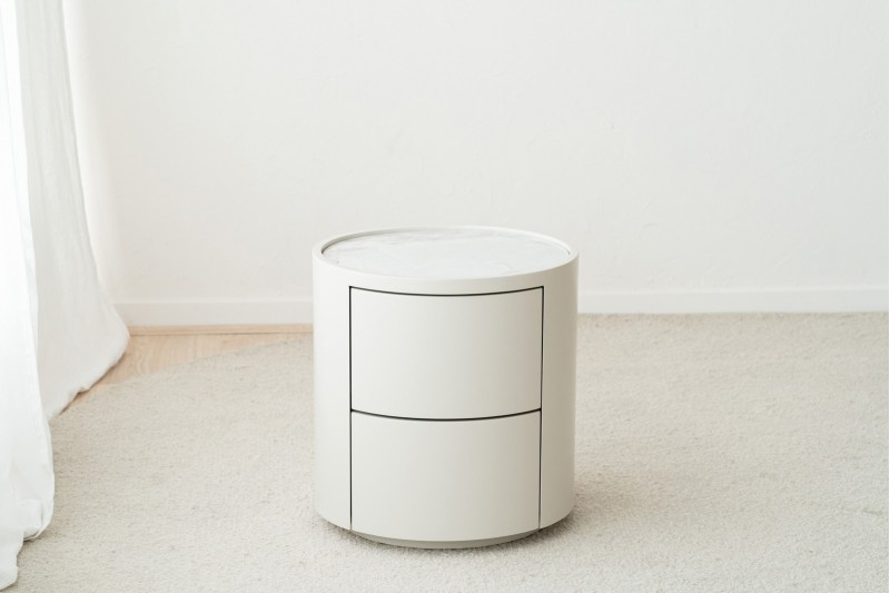 SIDE TABLE N.92. GREY. WHITE CERAMIC TOP