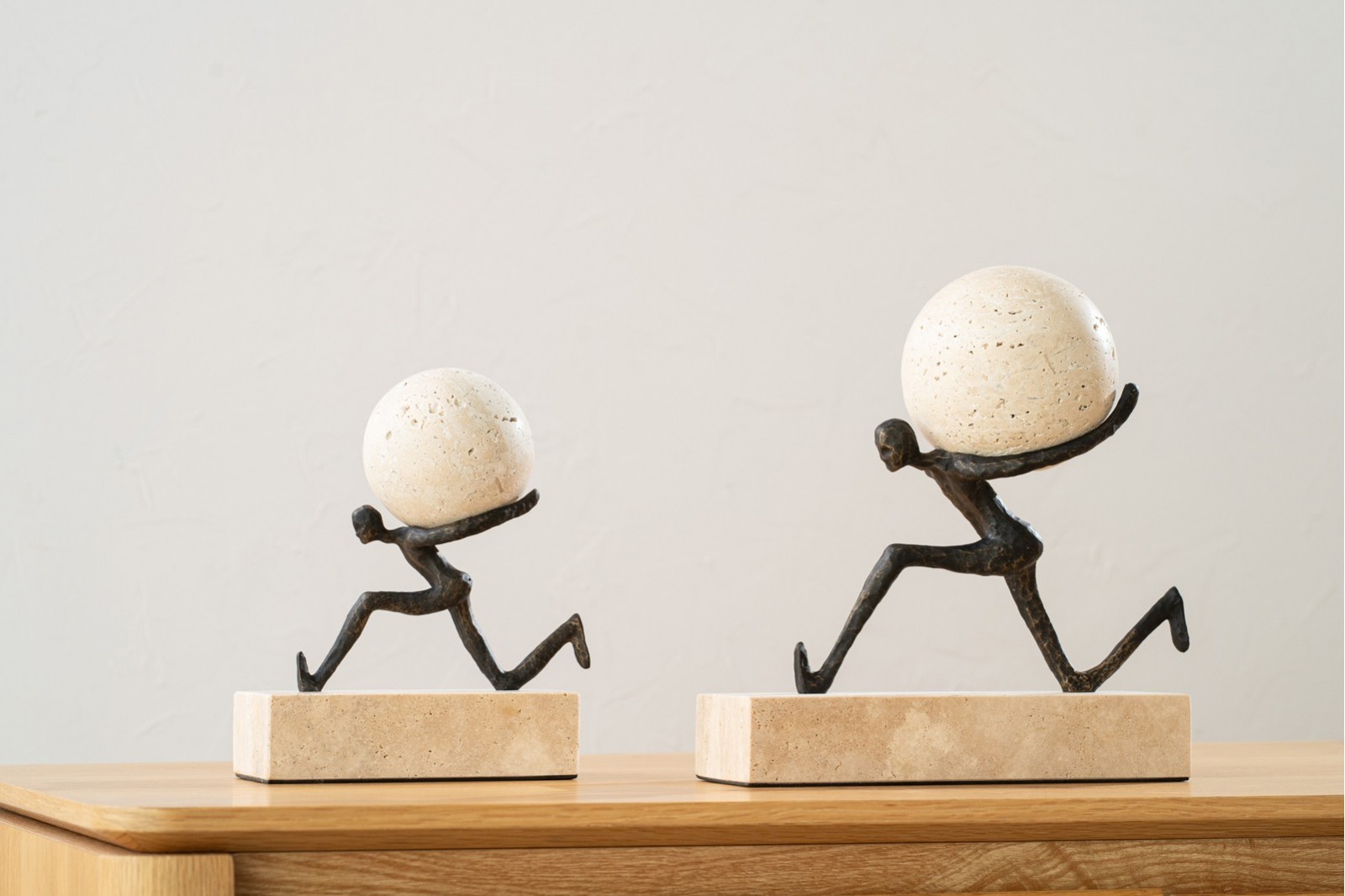 RUNNING COLLECTION: METAL AND MARBLE SCULPTURES