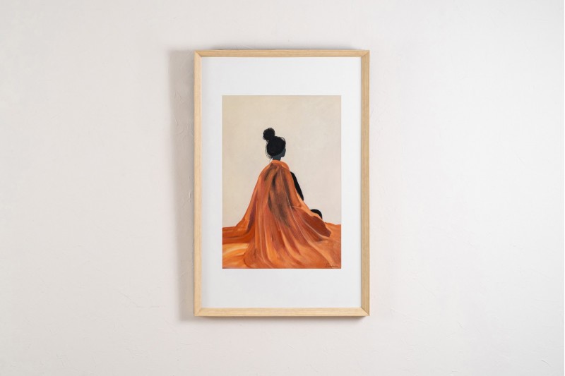 TABLEAU FEMME EST. VERRE. N1