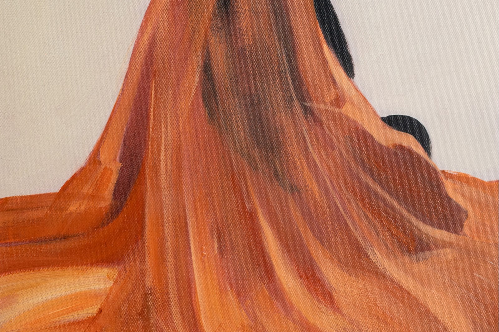 PAINTING WOMAN EAST. GLASS. N1