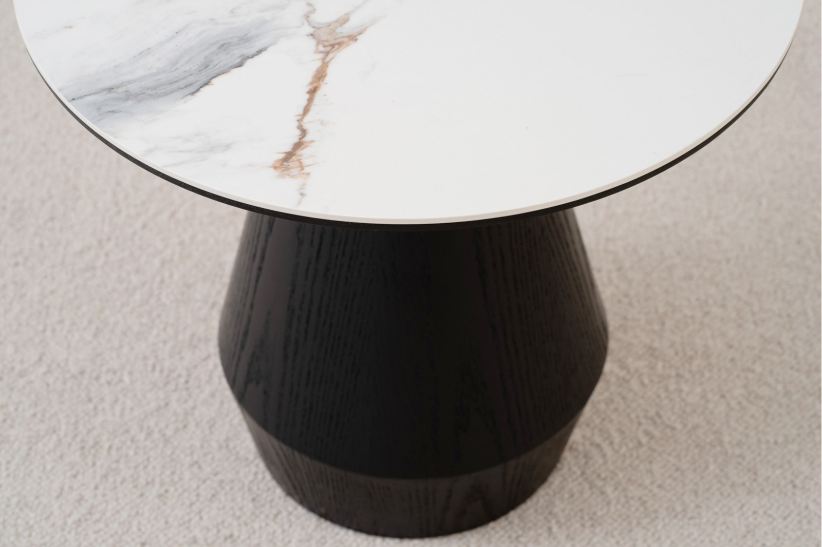 SIDE TABLE. BLACK ASH AND CERAMIC