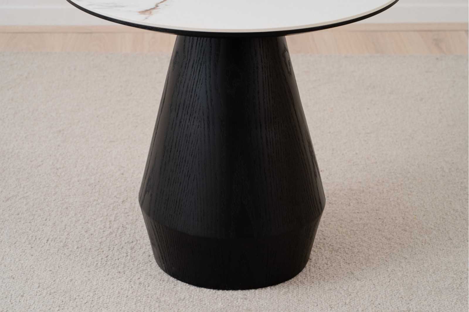 SIDE TABLE. BLACK ASH AND CERAMIC