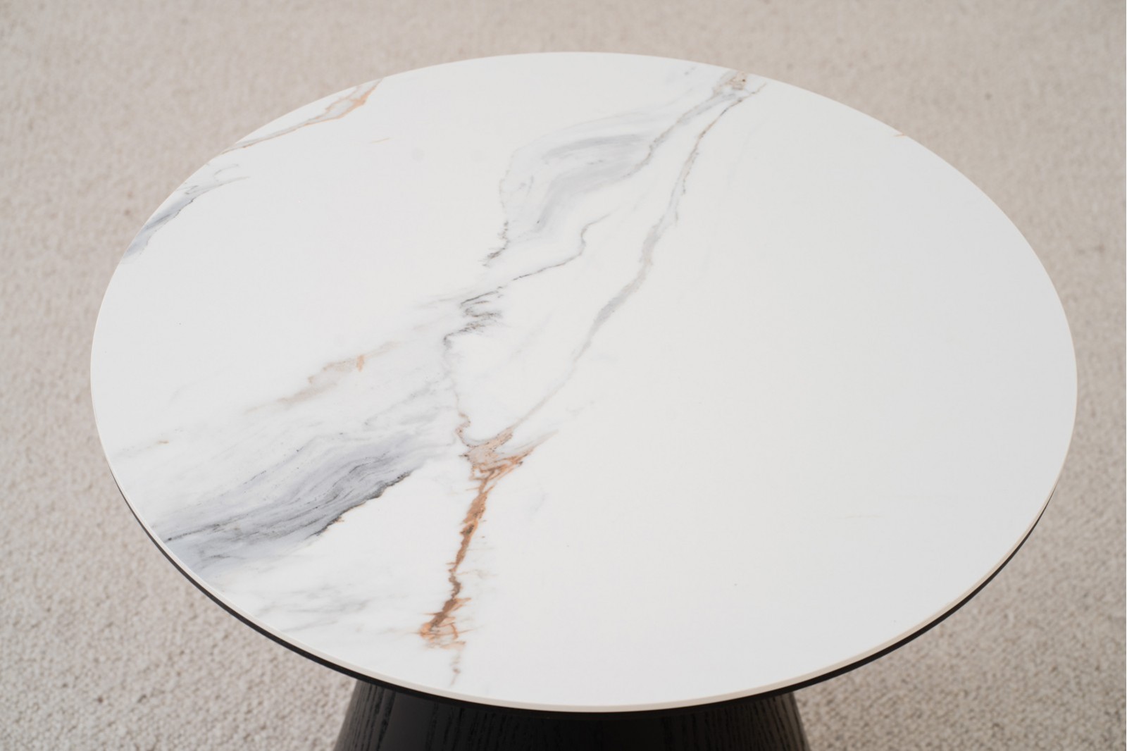 SIDE TABLE. BLACK ASH AND CERAMIC