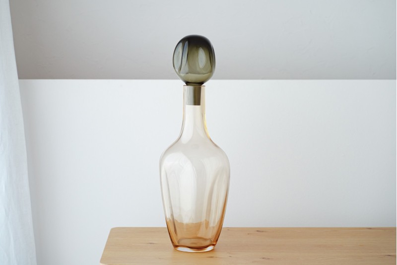 GLASS BOTTLE ALLA. SMOKED AND GREEN.LARGE