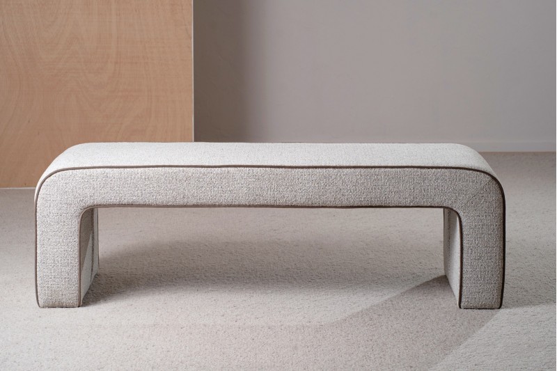 XELA BENCH. IVORY  GRAY  TAUPE