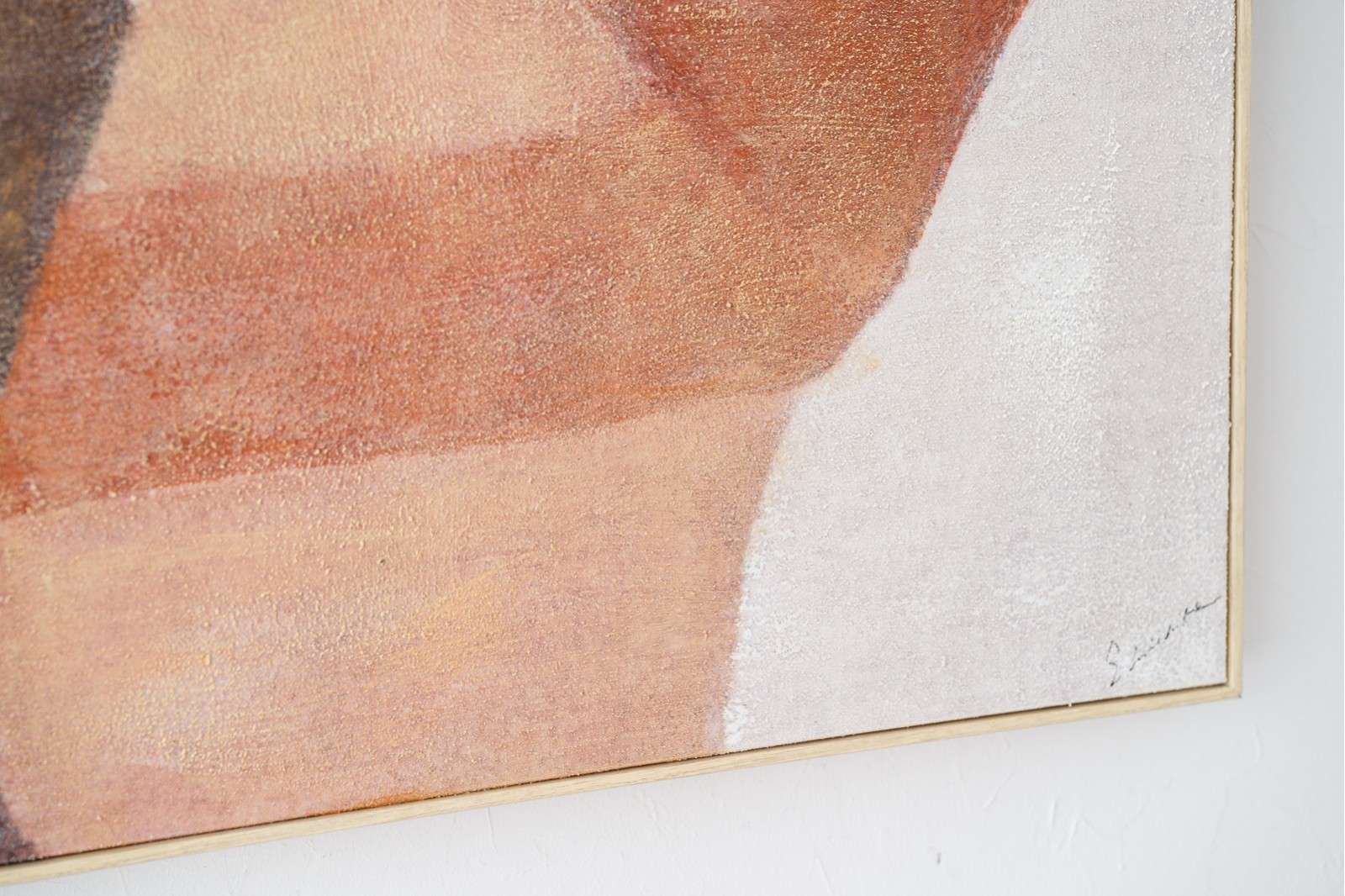 ABSTRACT PAINTING SHADOWS IN OCHRE N2