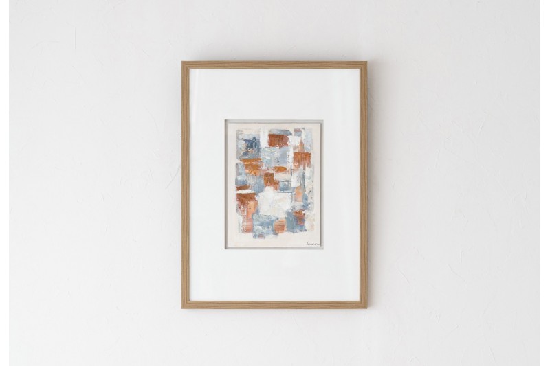 TABLEAU ABSTRAIT EAU ET TERRE N2