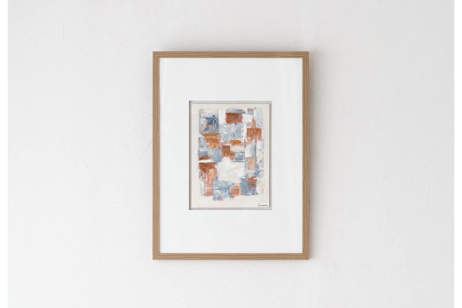 TABLEAU ABSTRAIT EAU ET TERRE N2