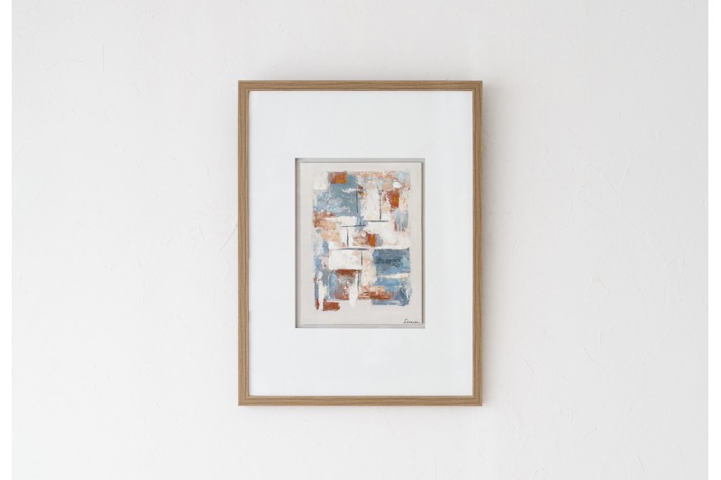 TABLEAU ABSTRAIT EAU ET TERRE N1