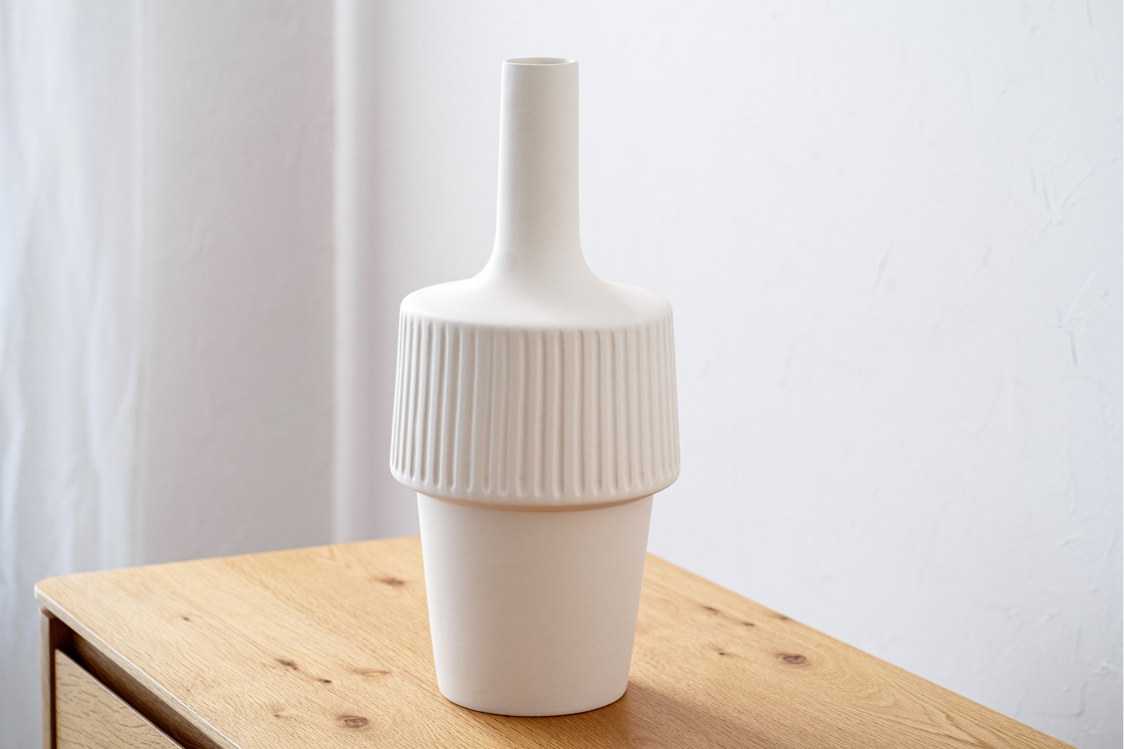 COLECCIÓN VESTA: JARRONES CERÁMICA BLANCO