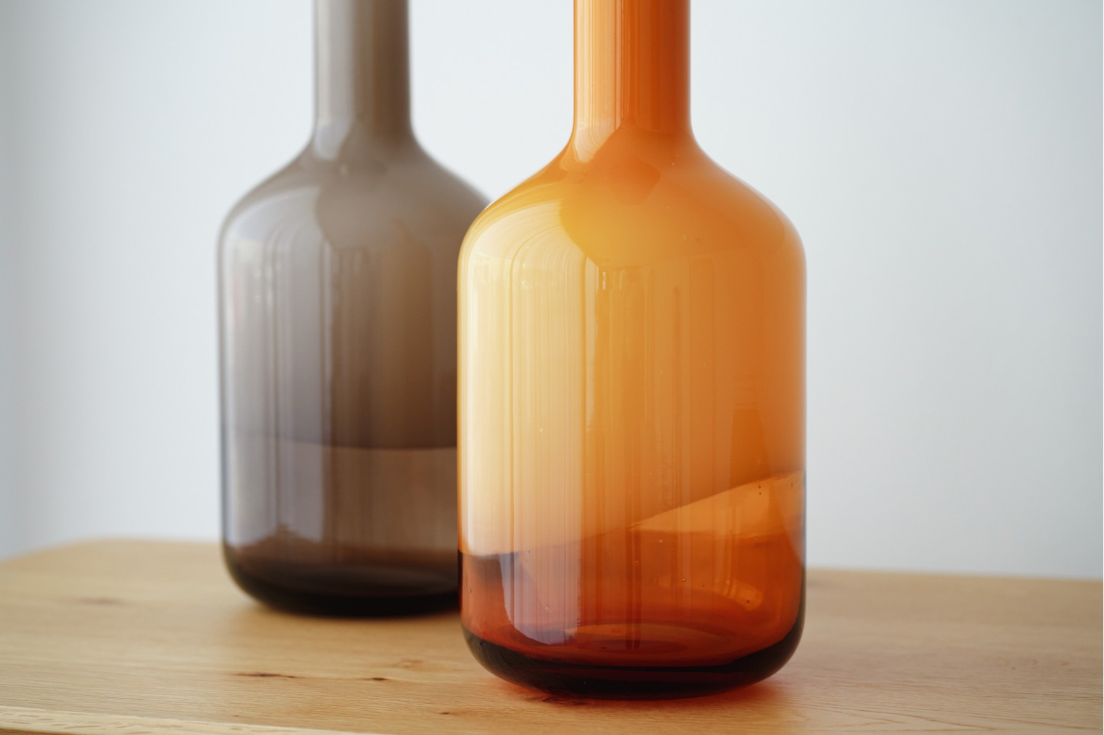XELA COLLECTION: GREY AMBER GLASS BOTTLES